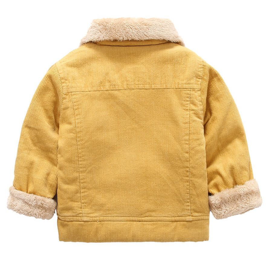 Toddler Baby Boy Girl Vintage Corduroy Coat Fuzzy Fleece Lined Thick Jacket Outerwear Winter Warm Clothes