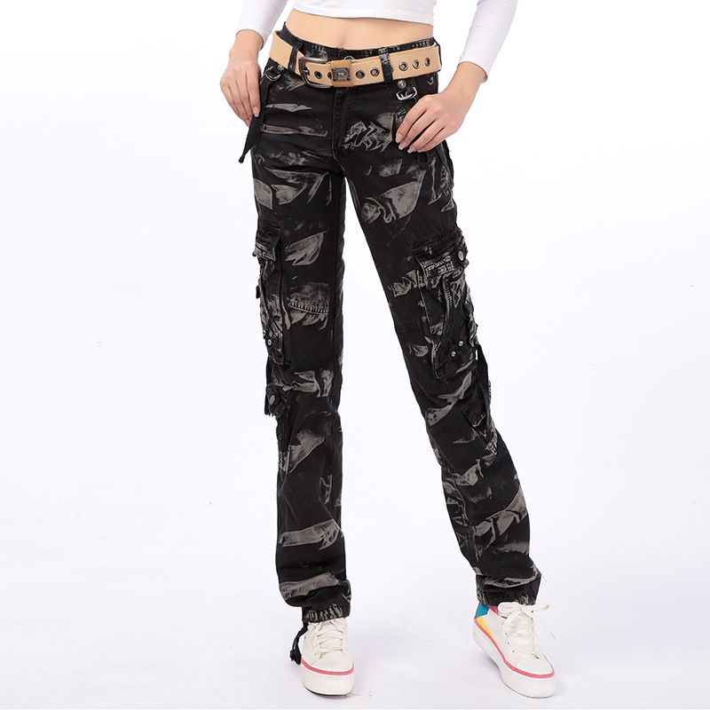 black camo cargo pants womens