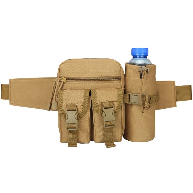 Riñoneras aire libre multifuncionales hombre de moda con bolsa botella de agua