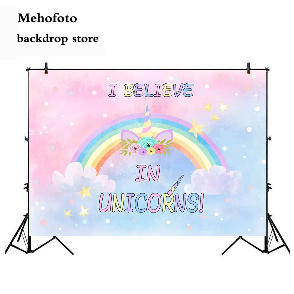 Grosshandel Grosshandel Einhorn Hintergrund Regenbogen Blau Wolke