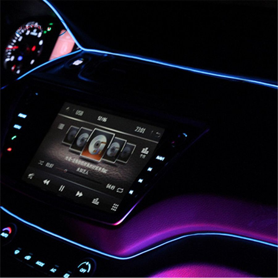 2019 1m Flexible Neon Light El Wire Rope Tube Auto Car Interior Decoration Led Strip Light Atmosphere Lamp Dc12v From Fqj18620723997 5 53