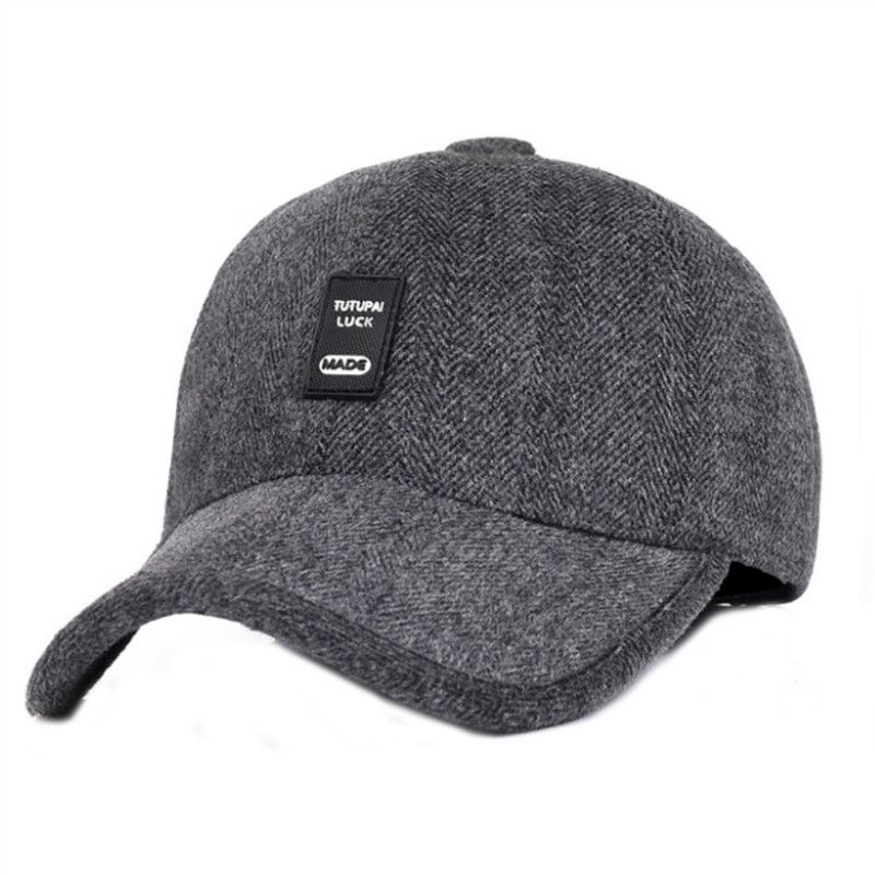 black wool baseball hat