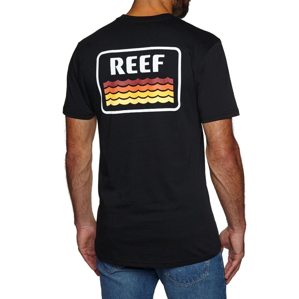 Tops venta al por mayor camiseta personalizada camiseta impresa barata Reef Sunsetter Tee negra para hombre - Todos los tamaños envío gratis camiseta barata