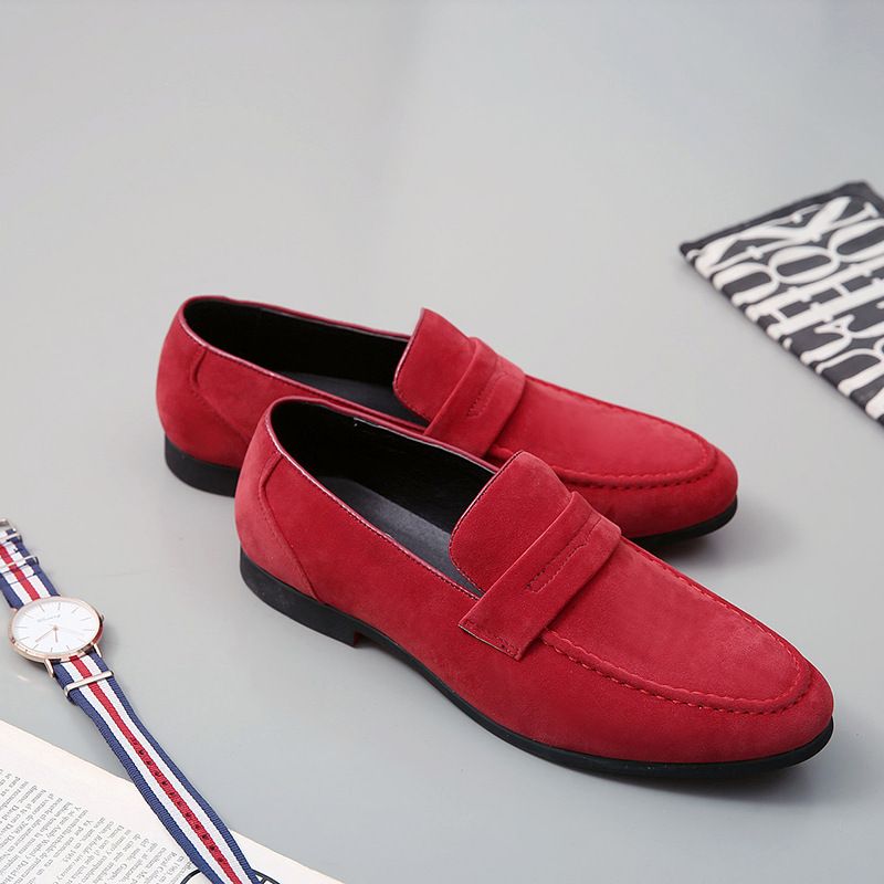 red colour formal shoes