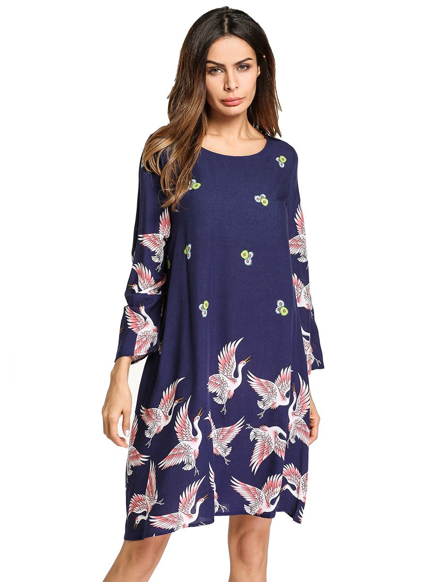 Vestidos hasta la rodilla sueltos Clearance