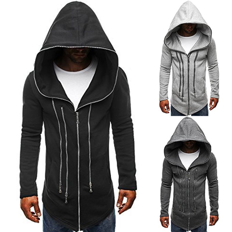 Acquistare Felpe Con Cappuccio Da Uomo New Hip Hop Mantle Hoodies Jacket  Black Cloak Maschile Elegante Cerniera Personalità Cappotto Outwear Con  Cappuccio Economico | Consegna Veloce E Qualità | It.Dhgate