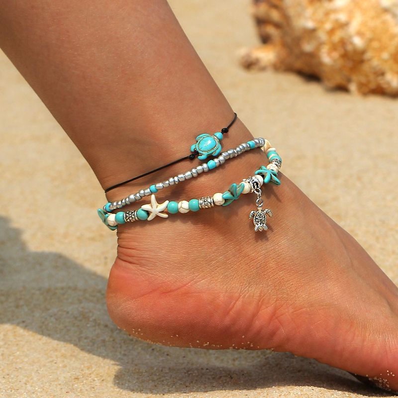 Handmade Men Women Rope Anklet Ankle Bracelet Barefoot Sandal Beach Jewelry PL 