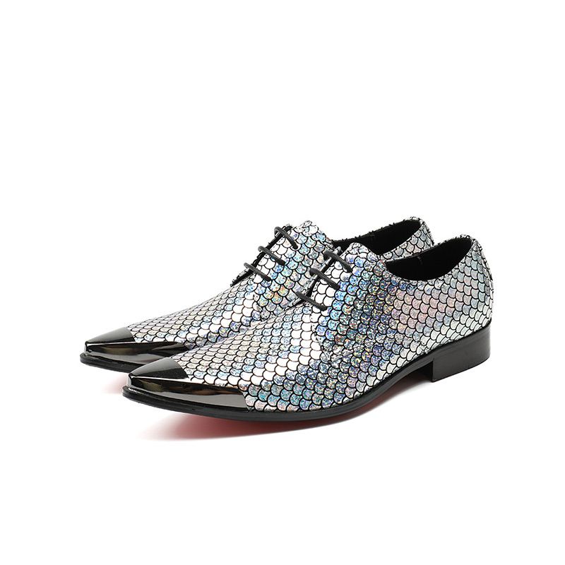 silver designer shoes mens