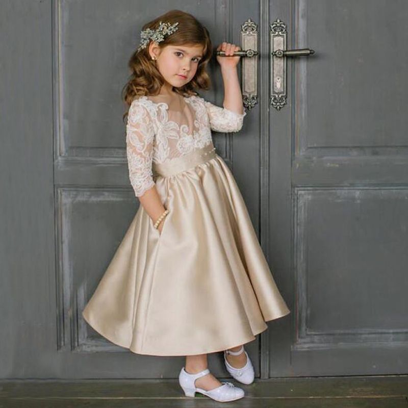 little girl champagne dress