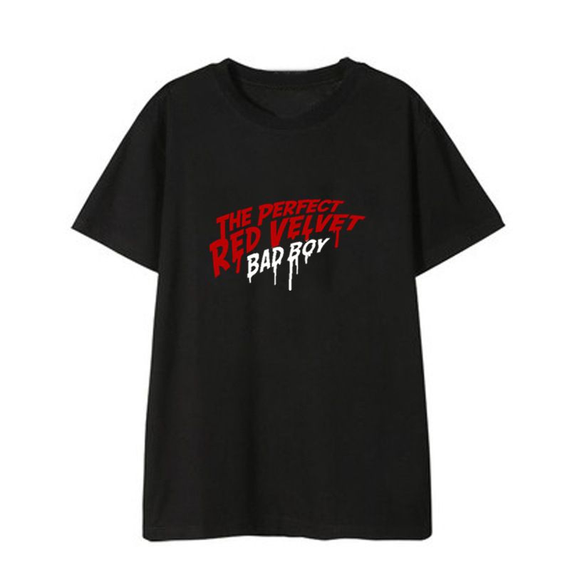 Kpop Red Velvet Bad Boy Shirts Hip Hop Casual Loose Clothes Tshirt