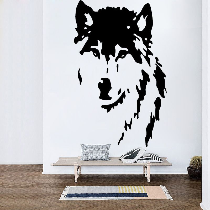 Neige wildfife animaux Wolf Wall stickers 3D Art Mural Chambre Bureau Home Decor US9