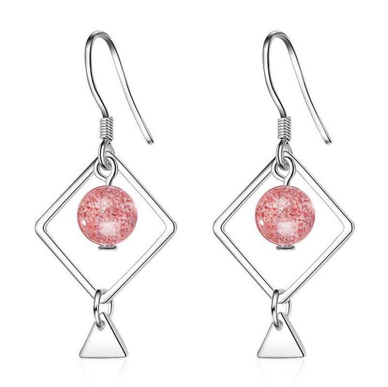 Pink Geometric Fabric Button Earrings Set of 3