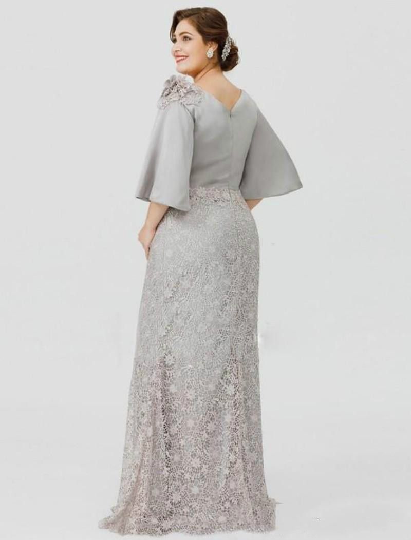 Hermosa media manga más tamaño Madre Formal Wear Tarde Flower Lace Fiesta Fiesta Vestido de invitado Hermosa media manga más tamaño Madre Formal Wear Tarde Flower Lace Fiesta Fiesta Vestido de invitado