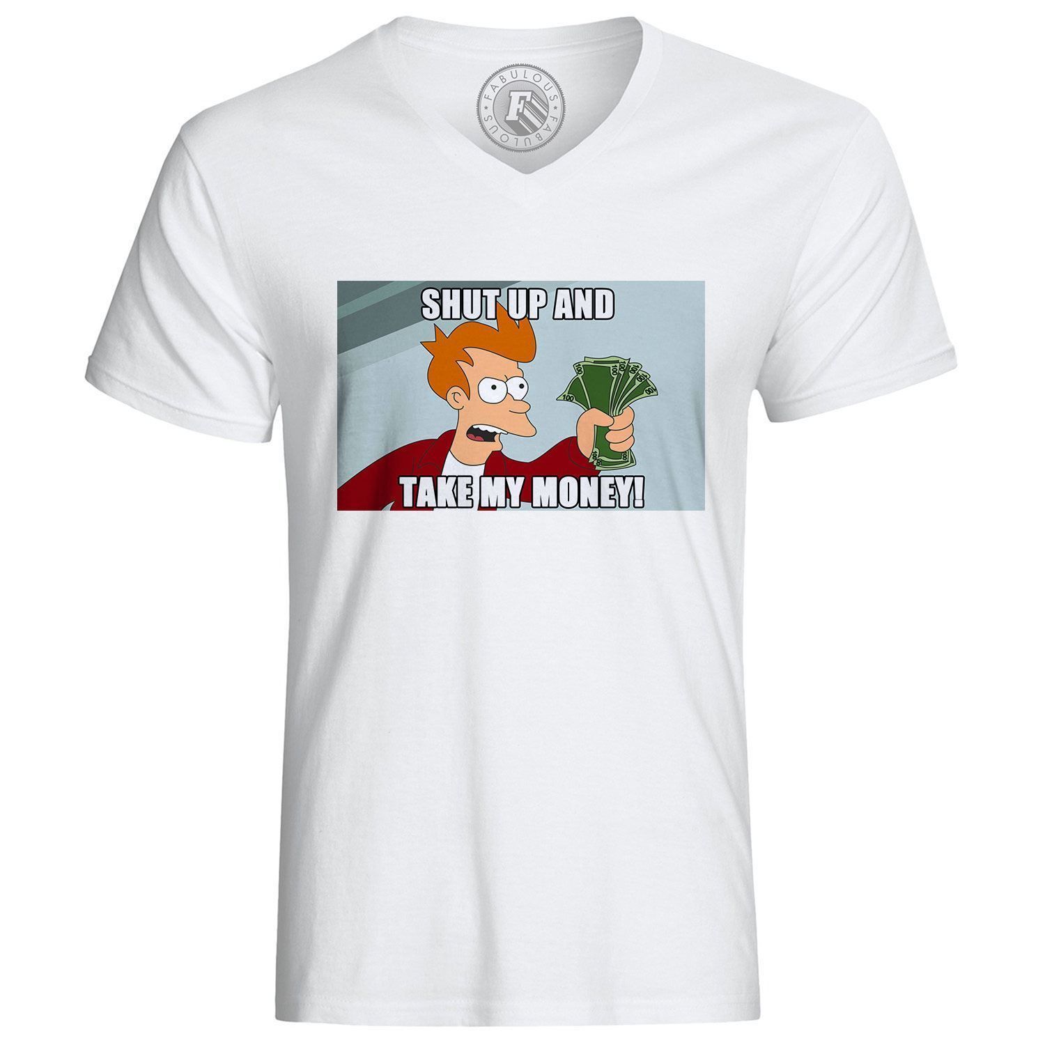 Téléchargement gratuit Images T Shirt Take My Money Futurama Fry Meme Funny Unisex Casual actualisé par