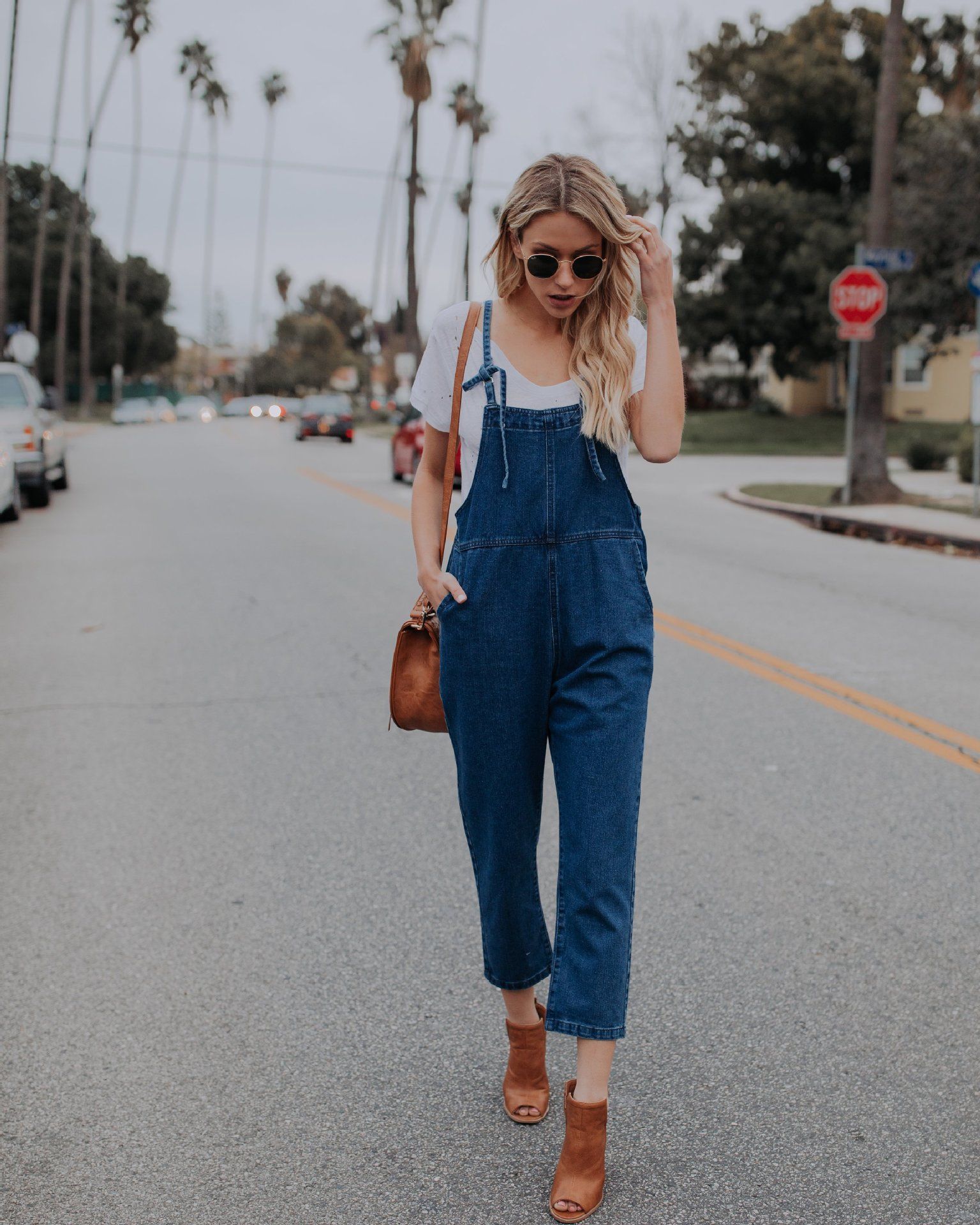 loose denim jumpsuit