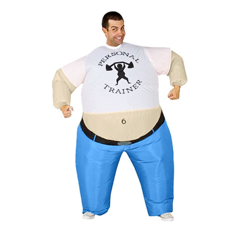 Inflatable Halloween Costume For Adult Blow Up Personal Trainer Funny Costume Inflatable Party Fancy Dress Fat Keep Fit Man From Aheadedurandy 40 61 Dhgate Com