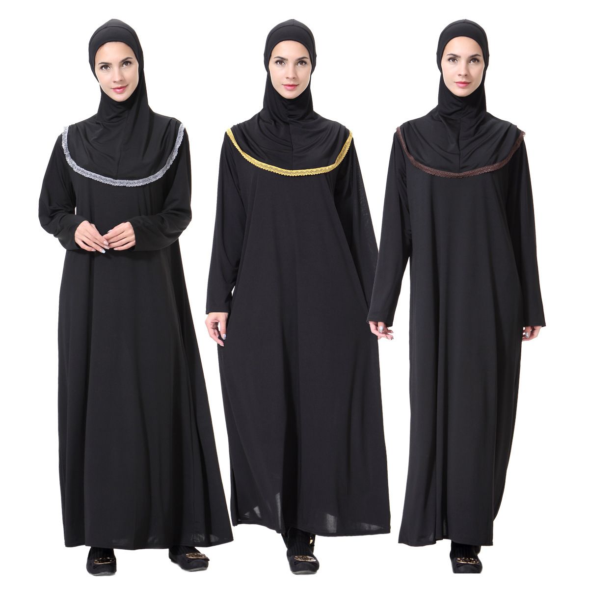 2020 Muslim Dress Dubai Kaftan For Women Long Sleeve Long Dress Muslim Lady Thobe With Hijab Women Jumpsuit For Eid From Byshanel 25 13 Dhgate Com