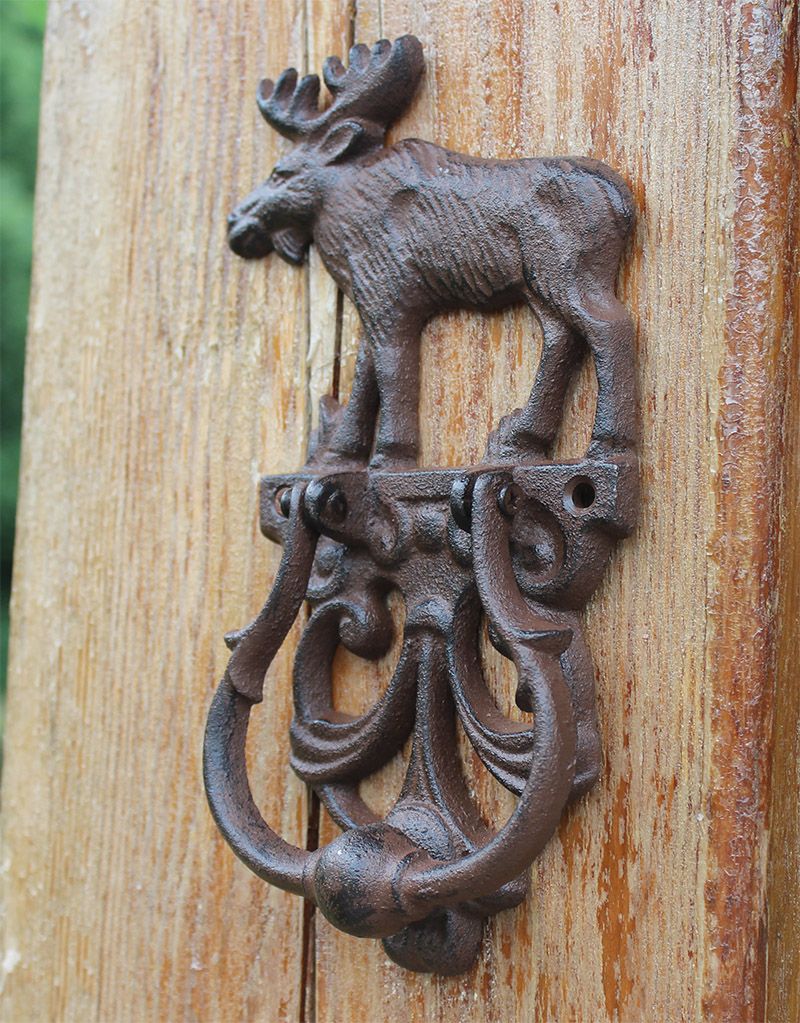 2019 Rustic Cast Iron Elk Moose Decorative Door Knocker