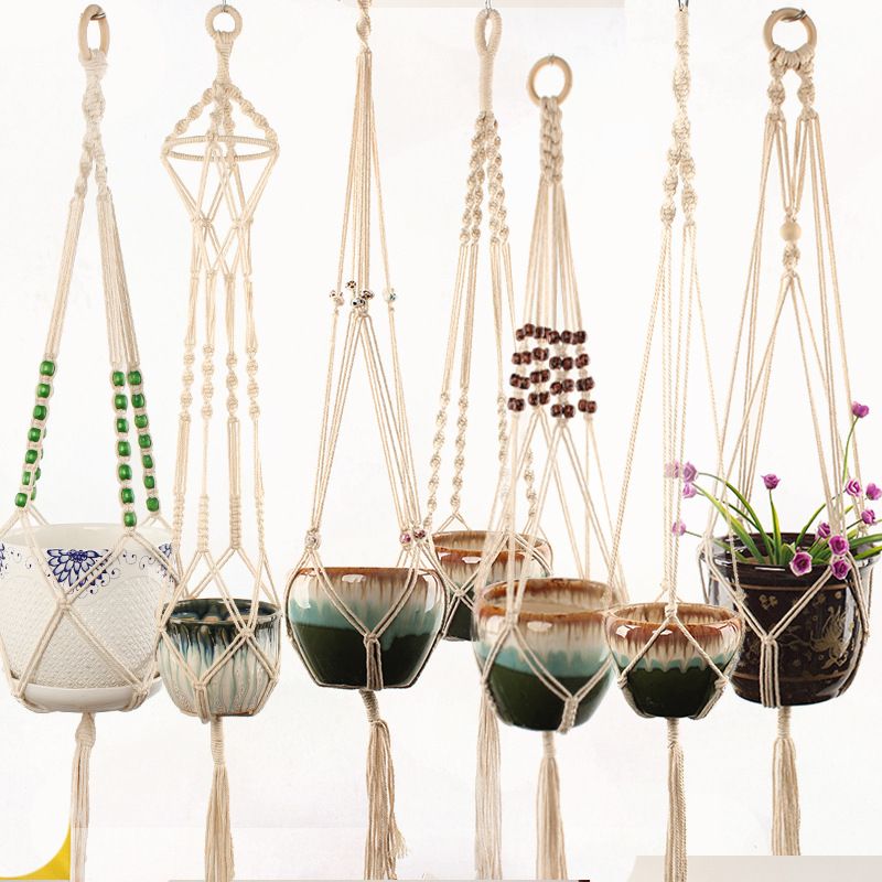 Macrame Plant Hanger Flower Pot Basin Holder String Hanging Rope Strong #HN 