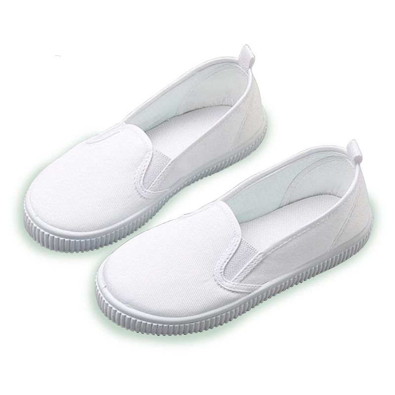 girls white canvas shoe