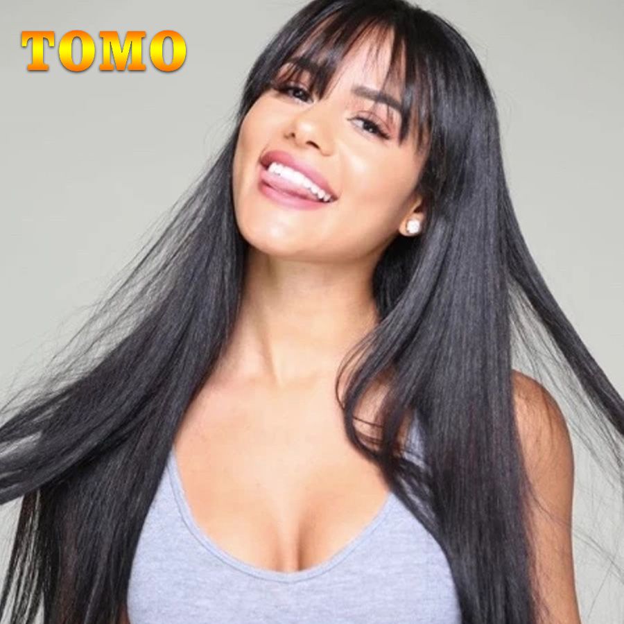 2019 Tomo Brazilian Straight Hair Weaves 3 Bundles With Closure