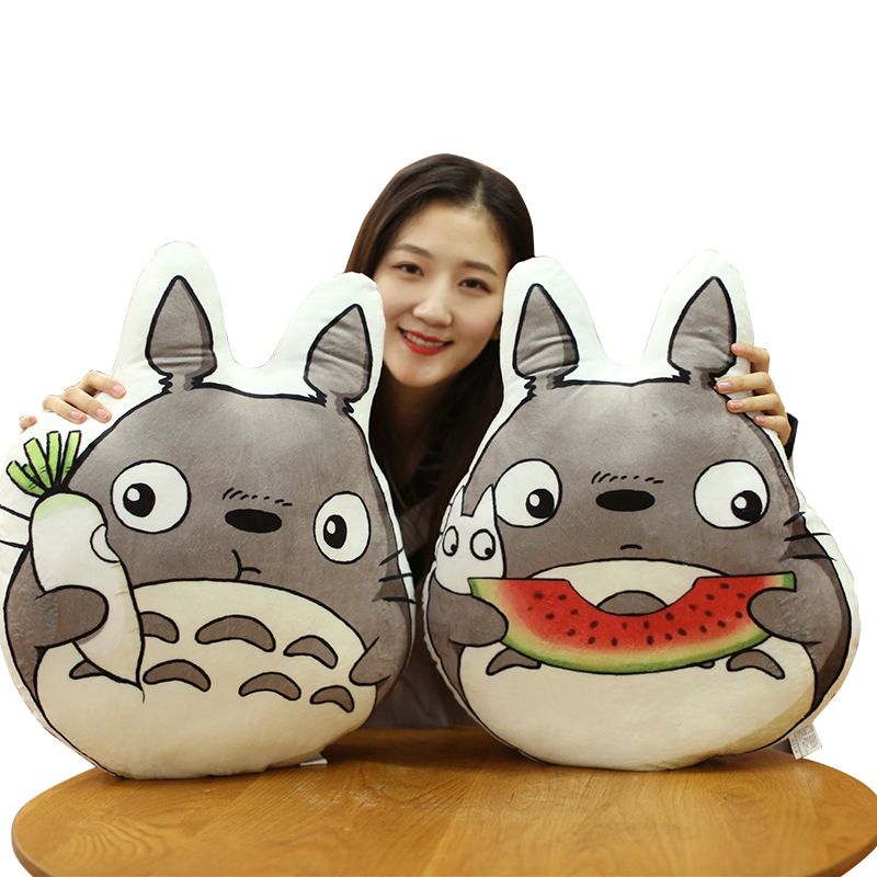 Compra 50cm Japon Anime Felpa De Totoro Almohadas Rellenas Blandas De Dibujos Animados Animales Juguetes Munecas Para El Bebe De Los Cabritos Del La092 Cojin Brirthday Regalo De La Muneca Barato