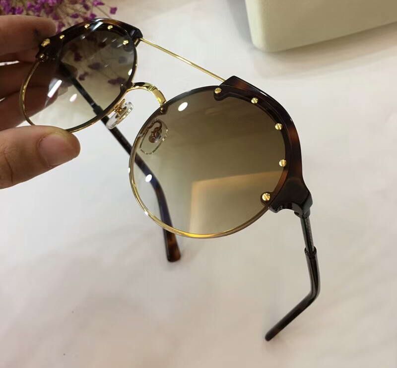VE4337 Black Gold Round Sunglasses 53mm 