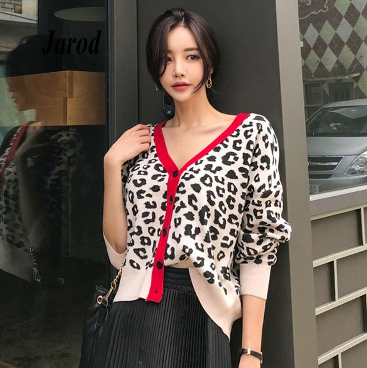 leopard print short cardigan