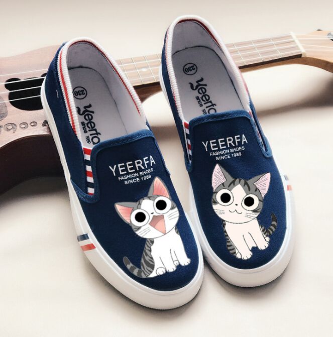 casual flat canvas shoes