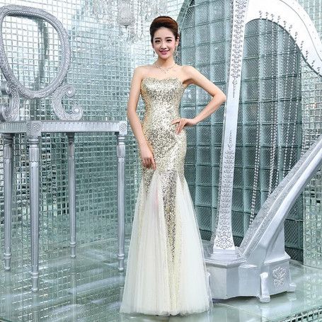 Sequin Sparkly Dark Salmon Purple Elegant Dresses Evening Gowns