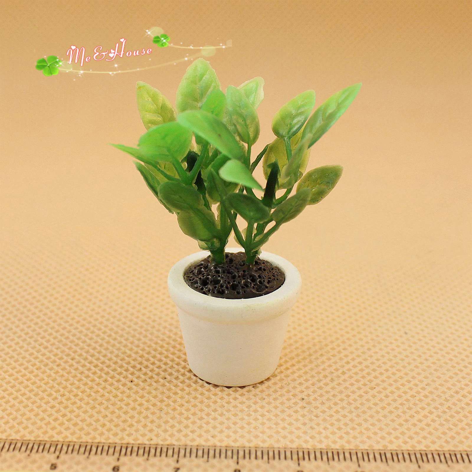 1:12 Miniatura green plant dollhouse decoration furniture DIY accessories S*