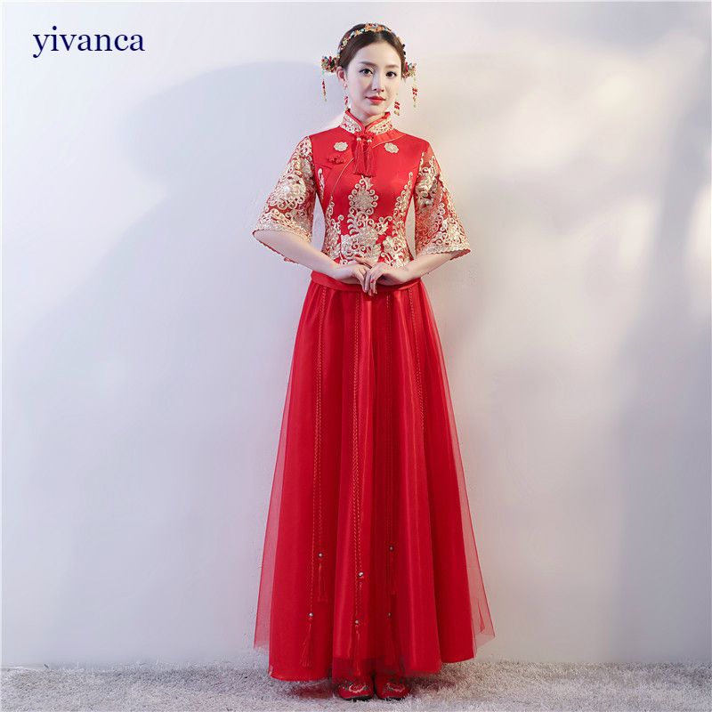 red wedding qipao