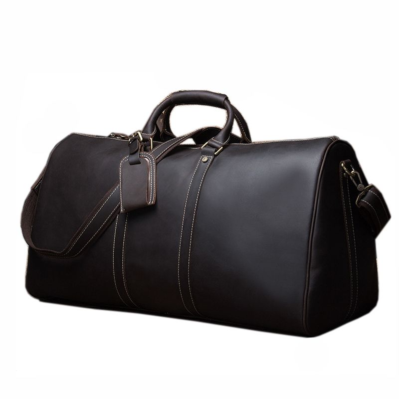 mens leather weekend travel bag