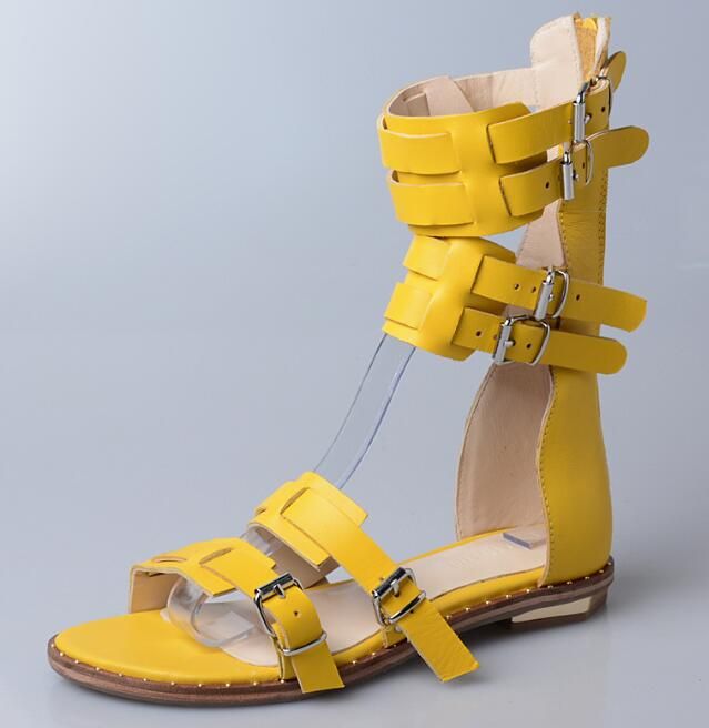 Yellow Gladiator Sandals 2024 www.gemologytidbits