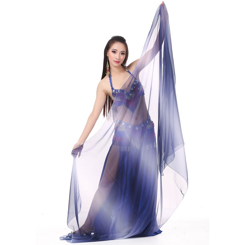 Wholesale 6pcs Chiffon Shawl Veil Scarf multi-use 250x120cm Belly Dance Costumes