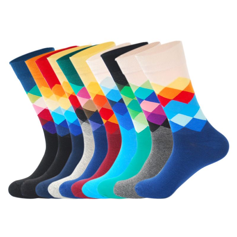 mens diamond pattern socks