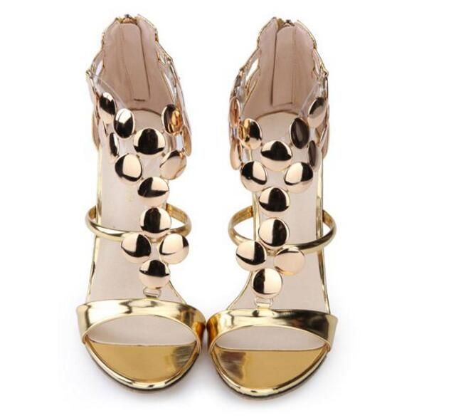 ladies gold sandals