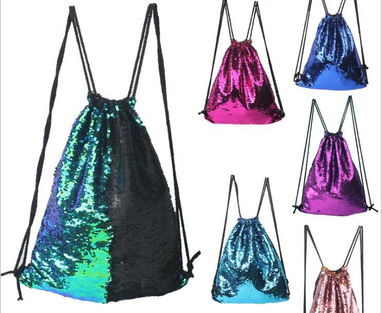 mermaid drawstring backpack