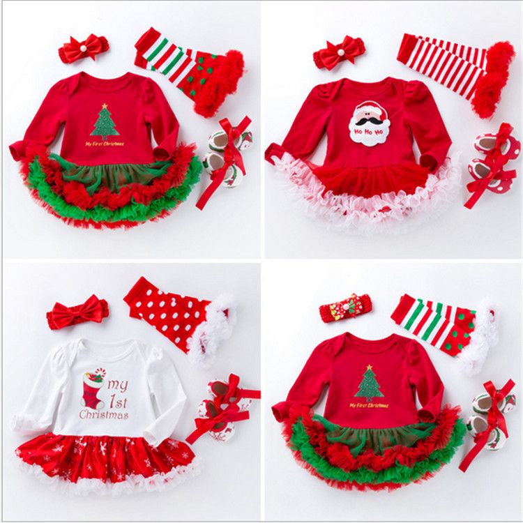 Compre Bebe De La Navidad Mamelucos Del Nino Babysuit Vestidos Para Bebe Del Vestido Del Tutu De La Media Del Bowknot Diadema Prewalker Xmax El Lunar A 9 65 Del Good Case Dhgate Com