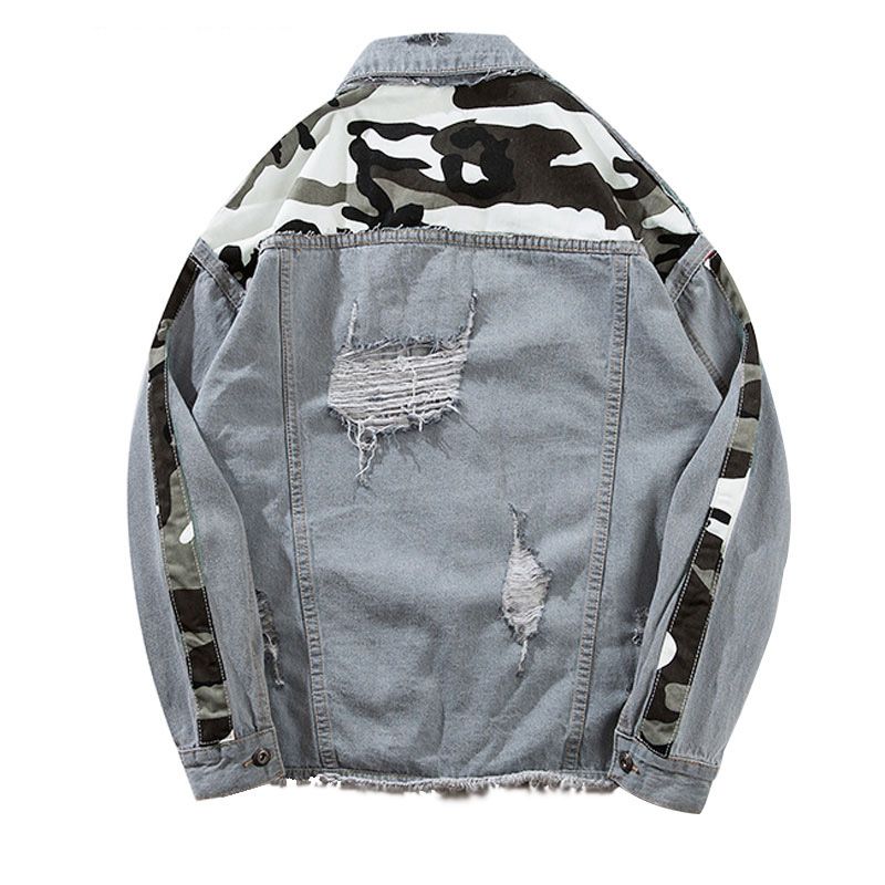 ripped camo jacket