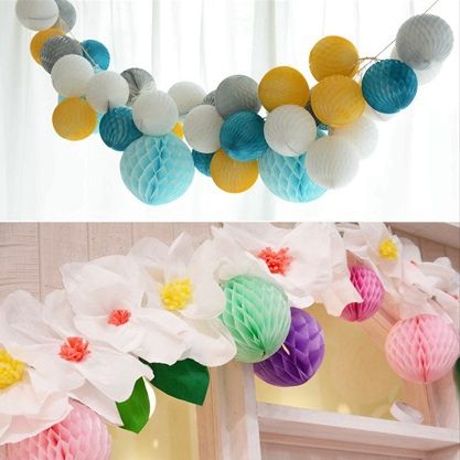 8cm Tissue Paper Honeycomb Balls Hanging Paper Balls Honeycomb