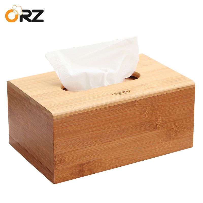 Plain Wooden Tissue Box Cover Wood Holder Car Home Paper Storage Trendy Pretty