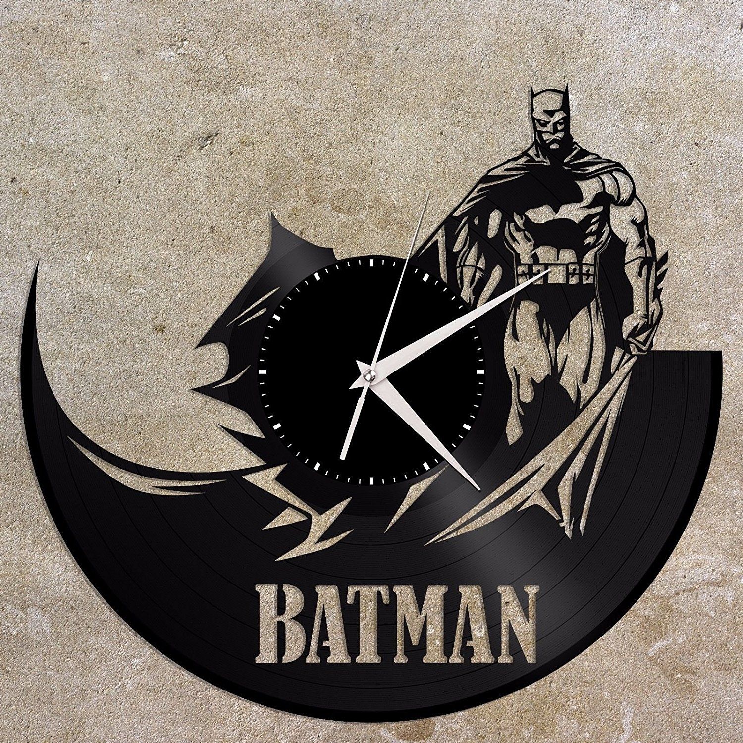 Batman Vinyl Wall Clock Movie Theme Retro Decorsize12inch Colorblack From Silver Qjy
