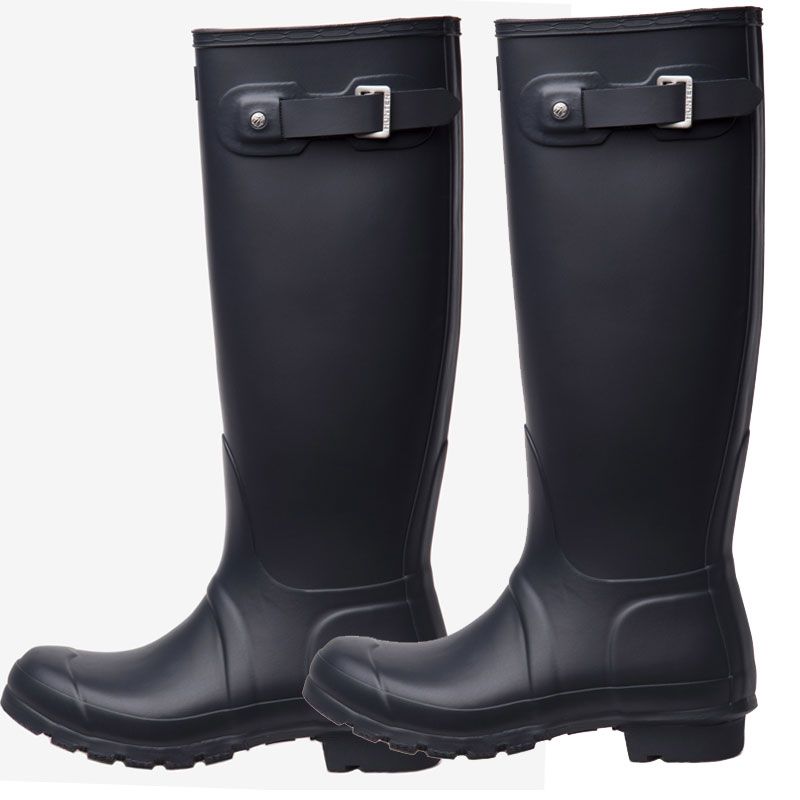 black knee high waterproof boots