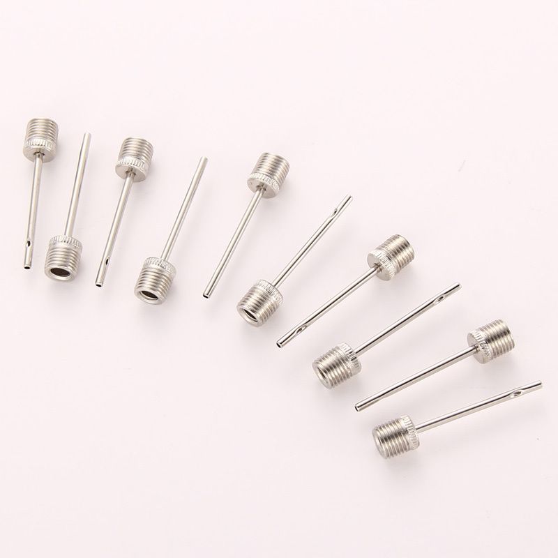 10 PCS SOCCER INFLATING NEEDLES STAINLESS STEEL BALL INFLATE ACCESSORIES ALL