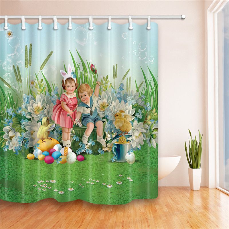 easter shower curtains