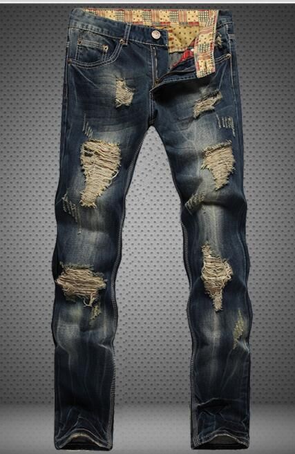 venta al por mayor / venta al por pantalones vaqueros de hombres sucios a