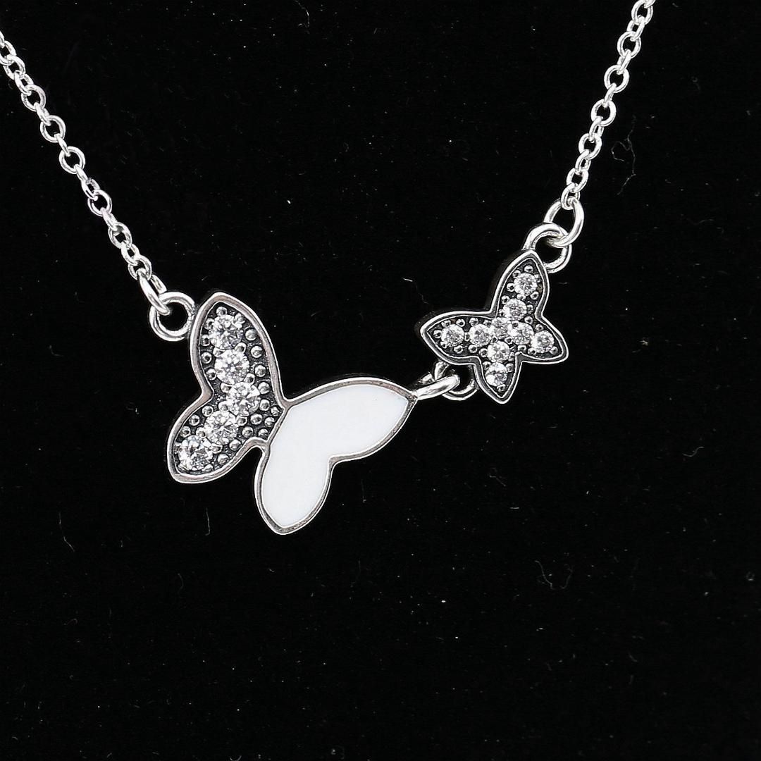Wholesale Real 925 Sterling Silver Dance Butterflies New Original
