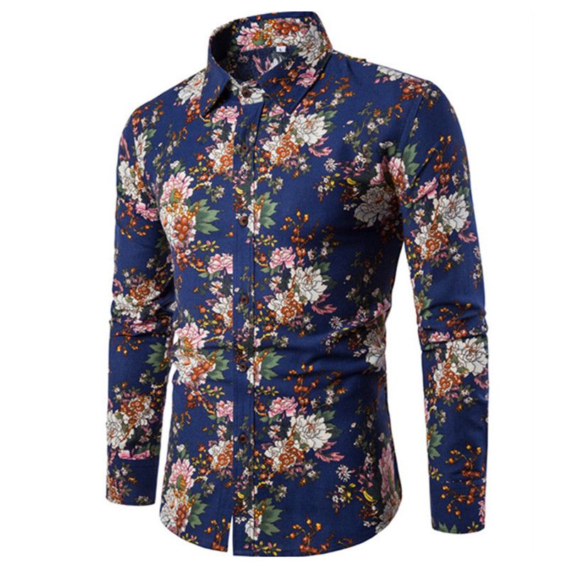 Satin Al Cicek Erkekler Vintage Cicekli Gomlek Erkek Cicekler Baski Mor Aksam Yemegi Bluz Ulus Tarzi Beyefendi Blusa Uzun Kollu Sicak Satis Tl131 63 Dhgate Comda