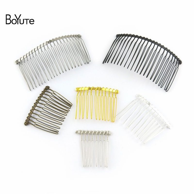 BoYuTe 10Pcs Vintage Hand Made Diy Wire Comb Metal Hair Comb Base 6 Colors Plated Women's Diy Hair Jewelry Accessories BoYuTe 10Pcs Vintage Hand Made Diy Wire Comb Metal Hair Comb Base 6 Colors Plated Women's Diy Hair Jewelry Accessories